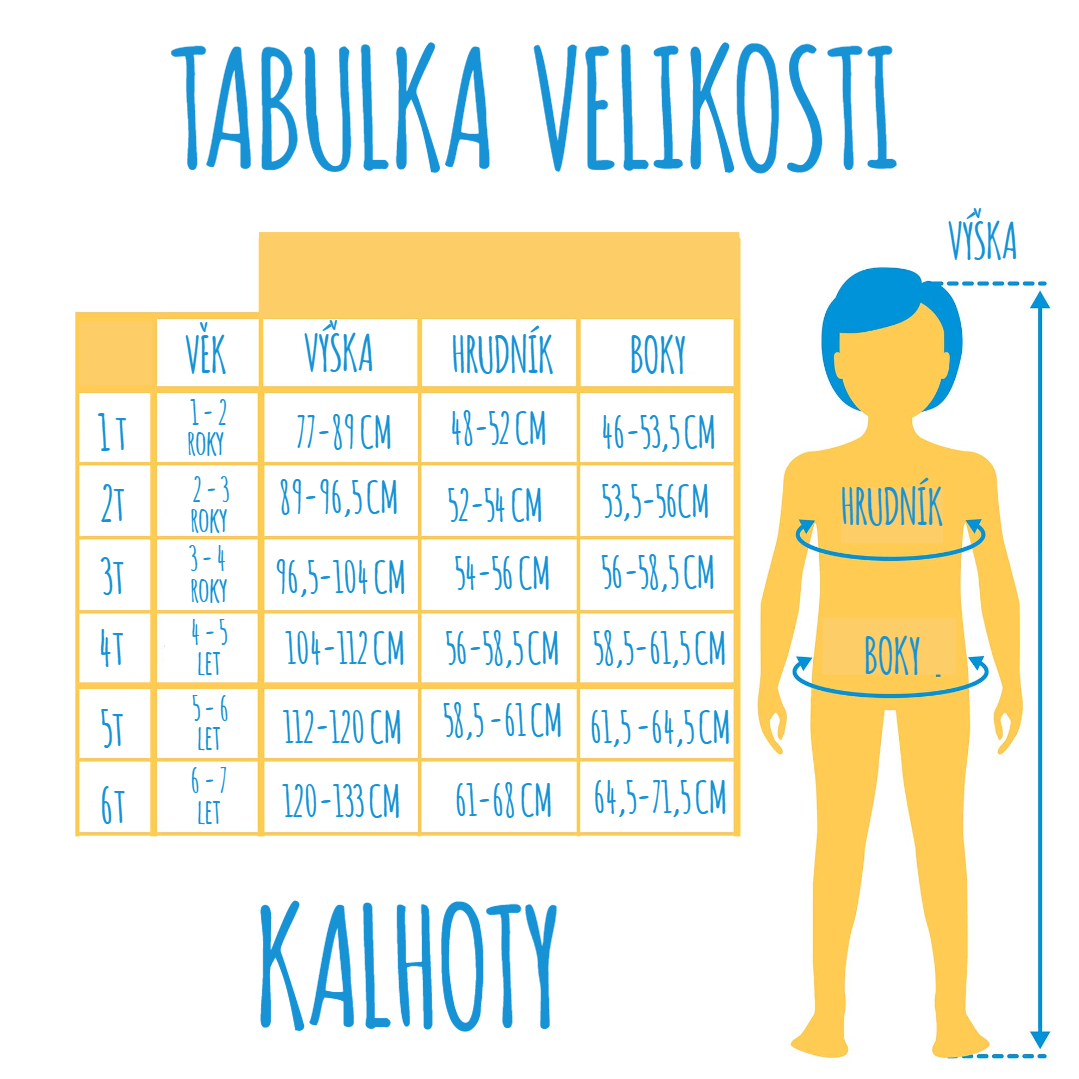 tabulka KALHOTY